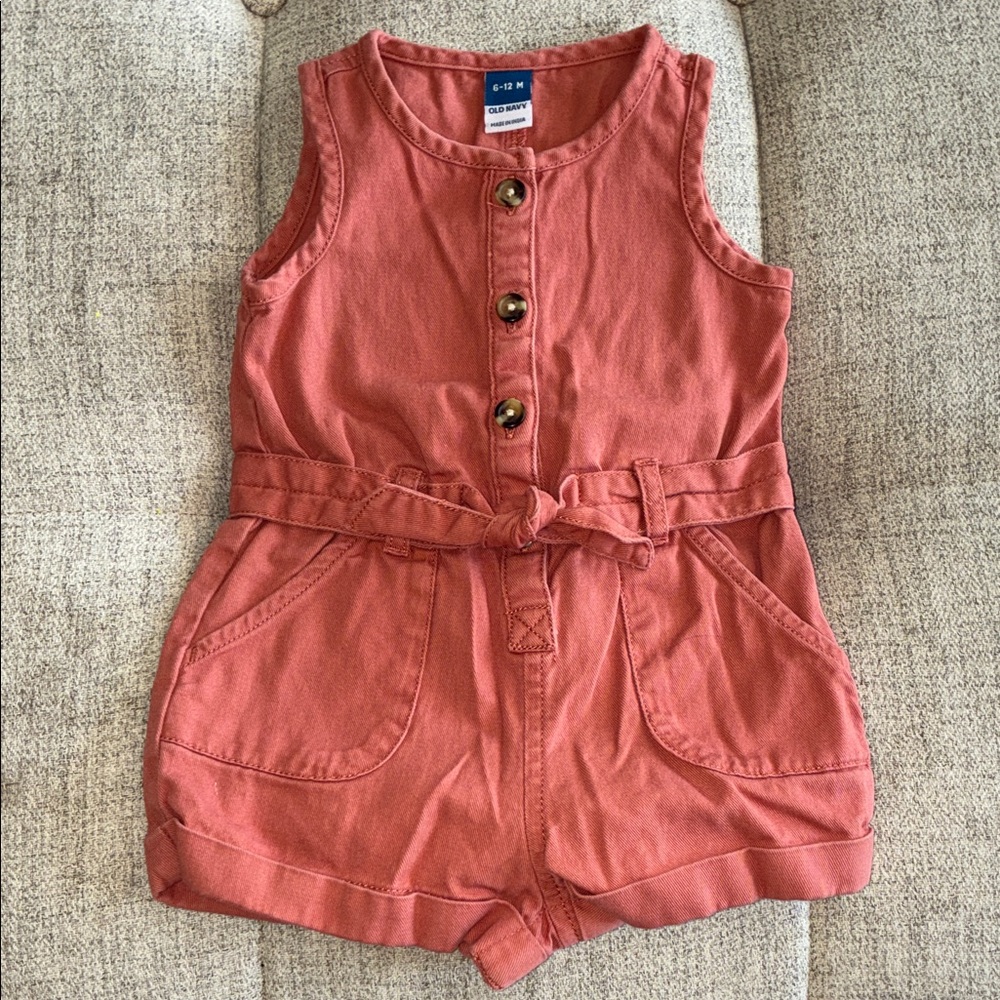 Old Navy Kids Sleeveless Romper - Rust